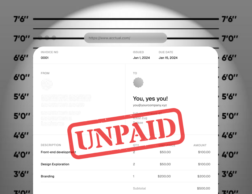 AcctualTeam's tweet image. Unpaid invoice? Let’s fix that. 💸

This holiday season, we’re covering one freelancer’s unpaid invoice (up to $500 USDC) to give you the gift of getting paid.

Rules to submit below ⬇️
