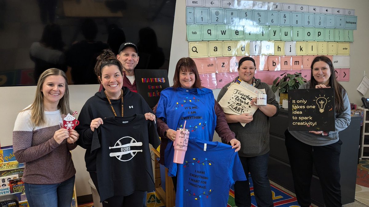 The MakerSpace Cohort met yesterday at Forest Edge Elementary School in Oregon to learn more about integrating Cricut Design projects into their STEAM curriculum. We completed all sorts of projects including canvas art, infusible ink mugs, and all sorts of holiday decorations!
