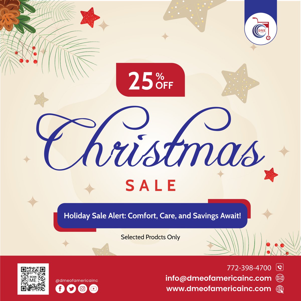 DMEOFAMERICAINC's tweet photo. 📷 𝐇𝐨𝐥𝐢𝐝𝐚𝐲 𝐂𝐡𝐞𝐞𝐫, 𝐒𝐭𝐨𝐫𝐞𝐰𝐢𝐝𝐞 𝐒𝐚𝐯𝐢𝐧𝐠𝐬! 📷
25% OFF
Order Here: https://t.co/pQDIW4HaUY...
#xmas2024 #Christmas #Christmas2024 #ChristmasSpecial #hollidays #medicaleqquipments #dmeofamericainc #medicalsupplies https://t.co/xcMc1V4BE0