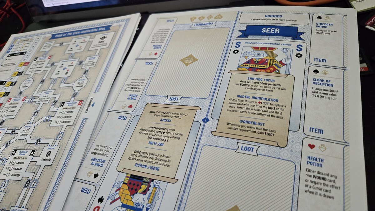 Printed off the files for 52 Realms: Adventures by <a href="/postmarkgames/">Postmark Games</a>  They look fantastic. They ran a great kickstarter that just ended a few days ago, and now I've got the first two maps and four characters to play with. How cool is that!