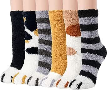 trudday's tweet image. buff.ly/3VM7DNi  #Ginmewrae #WomenSocks #FuzzySocks 6 Pairs #CozySoftSocks #Fluffy #CuteCatAnimal #SlipperSocks Home Sleeping Warm Socks #ChristmasGiftsPack for Women  #giftforher #catlovergift #giftforcatlover #Amazonaffiliate #giftidea