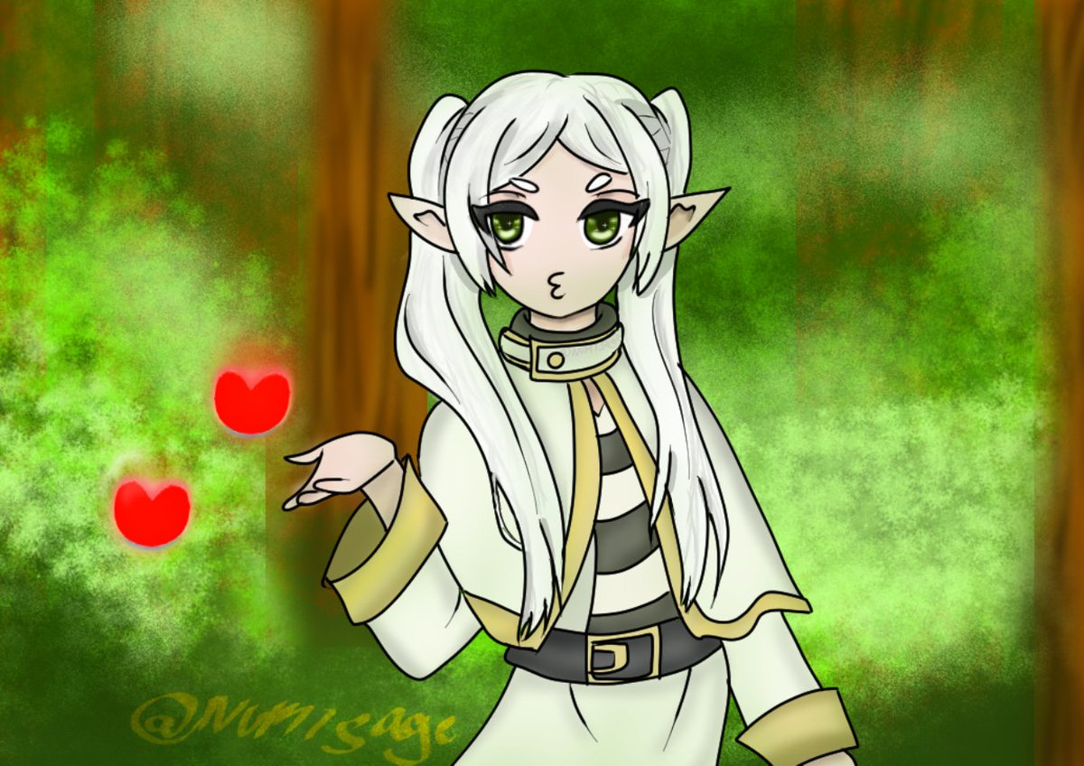 Num1Sage's tweet image. todays art:

drew silly frieren i suppose