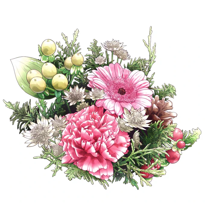 クリスマスアレンジメント風素材その2です。画面にちょこっと花を足したい時などにどうぞ加工・商用利用OK 再配布NGpng透過素材はこちらから →ダウンロード期限:2025年3月30日(日)#フリー素材 