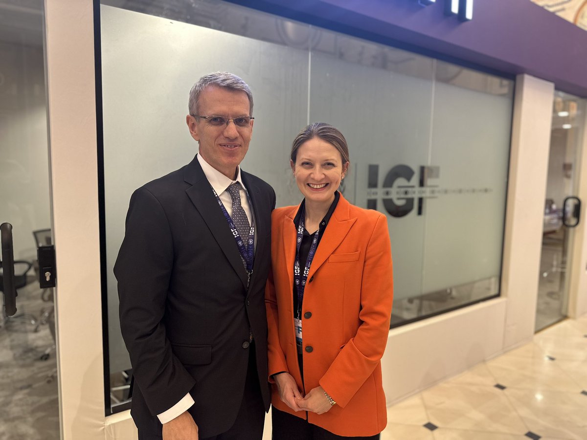 With MEP <a href="/tsvetypenkova/">Tsvetelina Penkova</a> at the <a href="/intgovforum/">IGF - Internet Governance Forum</a> in #Riyadh - discussing the future of #InternetGovernance.