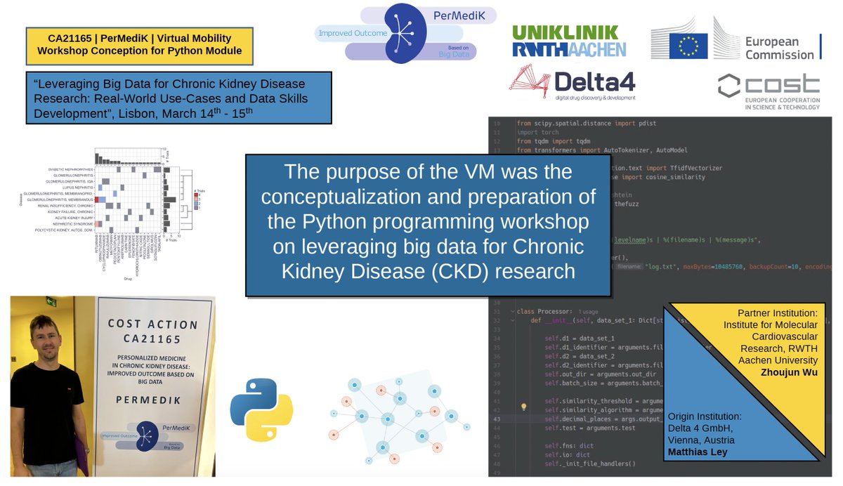 🌟 Congratulations to Matthias Ley for conceptualizing and preparing the Python programming workshop tailored for CKD research. A vital step in advancing innovative approaches and empowering the PerMediK community with data-driven tools! 📷

#PythonProgramming #DataScience #CKD