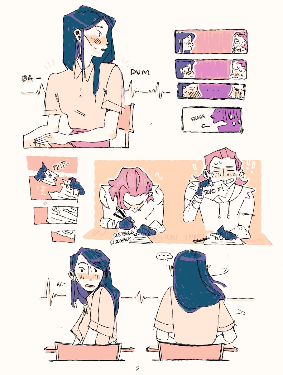 _eclrr_'s tweet image. high school caitvi passing notes 
1/2