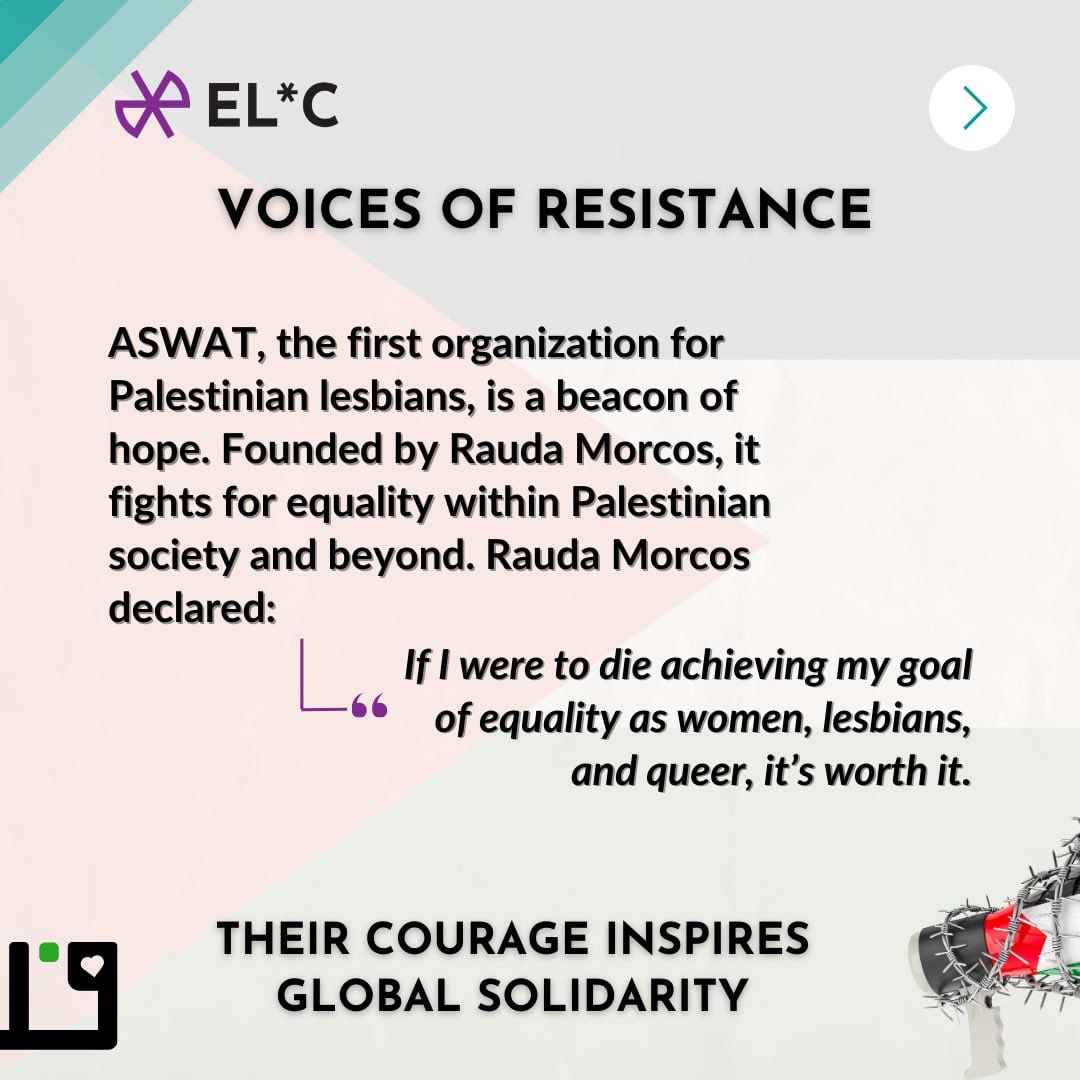 EuroLesbianCon's tweet photo. We stand in solidarity with our Palestinian lesbian sisters and all those resisting oppression in Gaza. Silence is complicity. Their fight is our fight. 

#StandWithGaza #LesbianSolidarity #JusticeForPalestine

🔗 Full article: https://t.co/nrCv4Rlilt https://t.co/xzCqOc3hsv