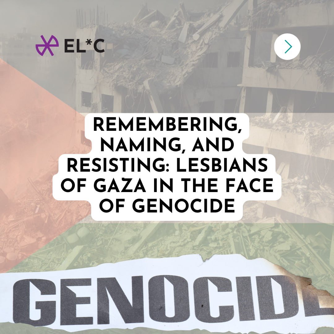 EuroLesbianCon's tweet photo. We stand in solidarity with our Palestinian lesbian sisters and all those resisting oppression in Gaza. Silence is complicity. Their fight is our fight. 

#StandWithGaza #LesbianSolidarity #JusticeForPalestine

🔗 Full article: https://t.co/nrCv4Rlilt https://t.co/xzCqOc3hsv