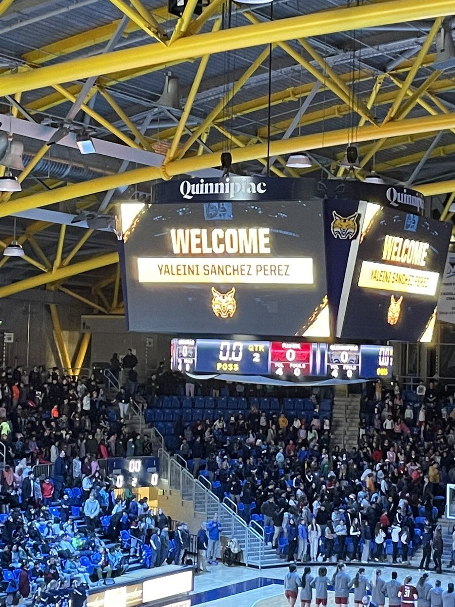 HodumLMS's tweet photo. Spotted some Leopards cheering on @QU_WBB today as they defeated Rider 70-62! Thanks @QUAthletics for providing such a great experience for our students! #brightspot #spoton https://t.co/Q3DC5VU9ML