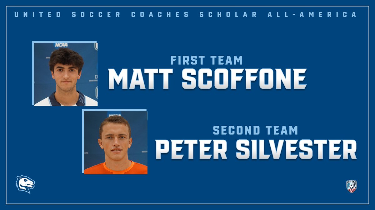 Congrats to Matt Scoffone and Peter Silvester on being named to <a href="/UnitedCoaches/">United Soccer Coaches</a> Scholar All-America teams!