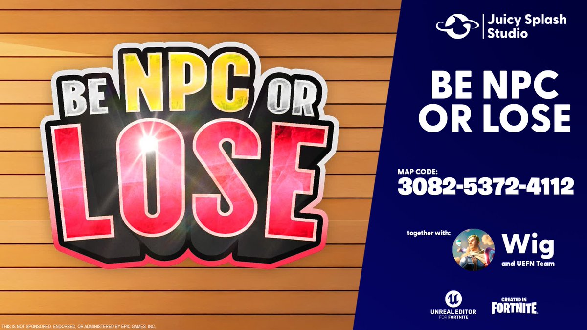 BE NPC OR LOSE 🤡
MAP CODE: 3082-5372-4112

Take on one of two key roles and try to win with your cleverness! Being an NPC watch out for Sheriffs, but remember to perform tasks, however, being a Sheriff recognize the real  player who pretends to be an NPC! Enter the game with