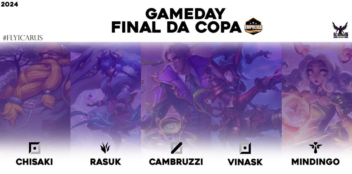 HOJE É DIA DE FINAL! Na copa da <a href="/EmpoligaVP/">Empoliga VP</a> 

Uma MD5 quentíssima contra a <a href="/marereesports/">Marere e-Sports</a> 

Esperamos a torcida de todos vocês na twitch.tv/empoligavp

#FlyIcarus #CopaTrad #Empoliga