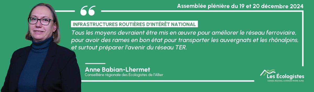 👉 Retrouvez l'intervention d'<a href="/ababianlhermet/">Anne BabianLhermet🌻</a> sur les infrastructures routières d'intérêt national : ecologieaura.fr/ap202412-infra…