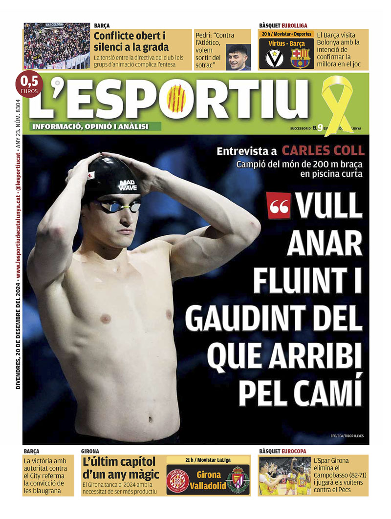 Entrevista a <a href="/CarlesColl2/">Carles Coll</a> a la portada de <a href="/lesportiucat/">L'Esportiu de Catalunya</a> <a href="/CN_Sabadell/">CN Sabadell</a> <a href="/nataciocat/">Federació Catalana de Natació</a> <a href="/FCBarcelona_cat/">FC Barcelona</a> <a href="/FCBbasket/">Barça Basket</a> <a href="/GironaFC/">Girona FC</a> <a href="/FCBfemeni/">FC Barcelona Femení</a> <a href="/unigirona/">Spar Girona</a>
