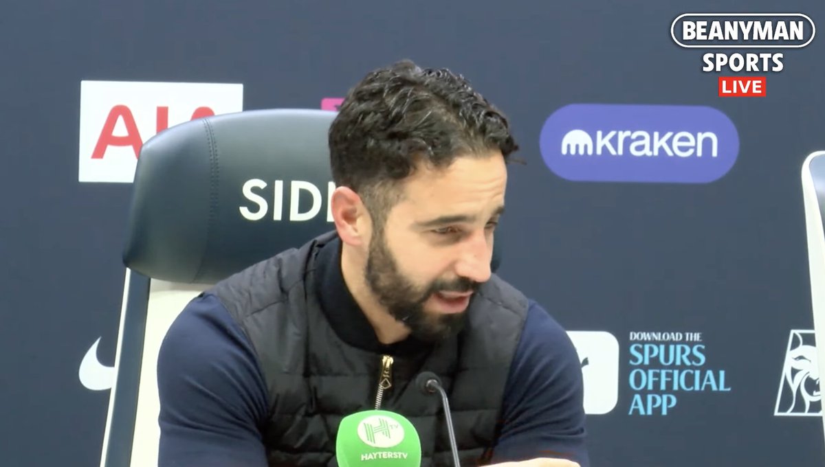 UnitedStandMUFC's tweet photo. Amorim: "When you suffer a goal, you need to have a long time in possession to get back, but we couldn't do that." [via @BeanymanSports] #mufc