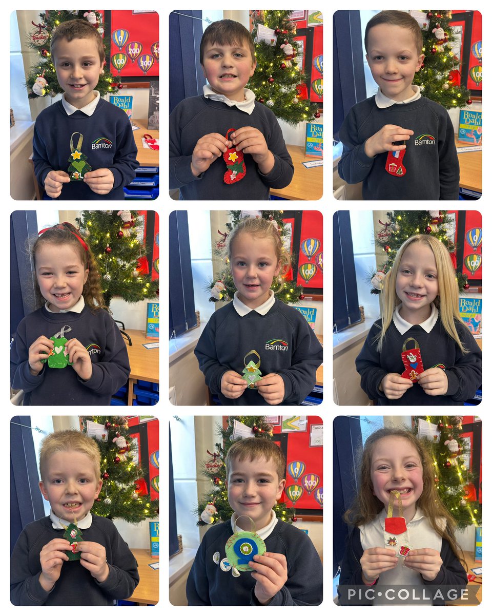 Over the past couple of weeks, Year 3 have been working super hard to design and make their own Christmas tree decoration. 🎄 They all look fantastic! 💙 Well done superstars! ✨ <a href="/BarntonMissR/">Miss Rutter</a> <a href="/BarntonMrsF/">Mrs Fisher</a>