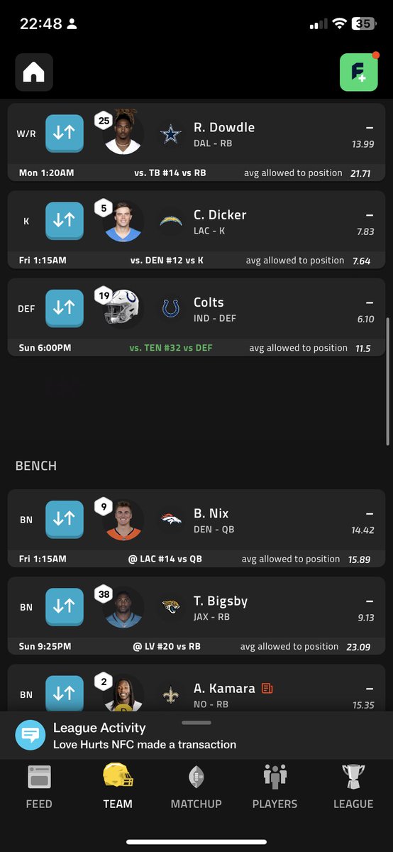 deemallsa's tweet photo. @NFLFantasy Full ppr https://t.co/F01awwfqli