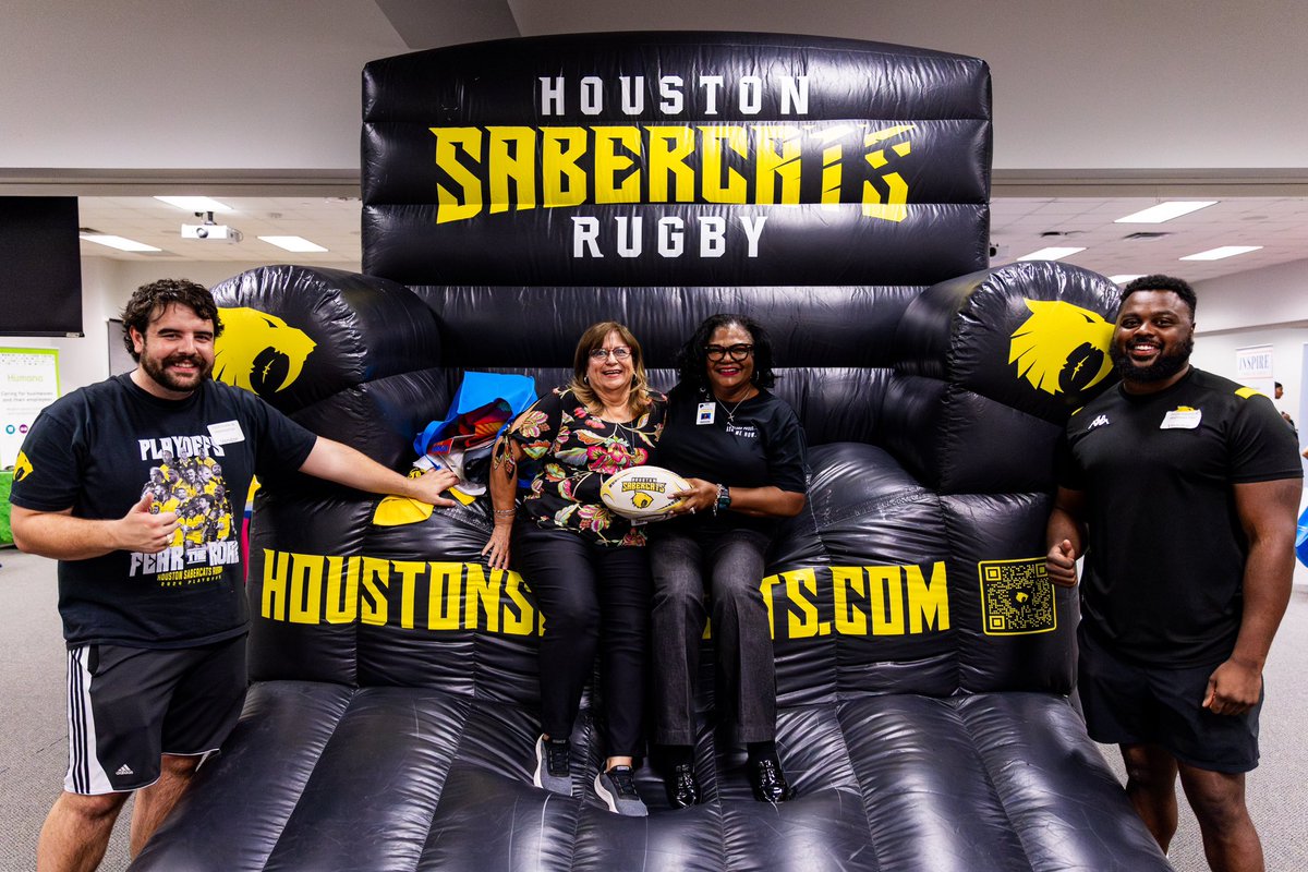 HOUSaberCats's tweet image. During the offseason, we had the opportunity to attend the Pearland ISD Health &amp;amp; Wellness Fair! Val &amp;amp; LaRome had a fantastic time meeting the Pearland ISD Superintendent, staff &amp;amp; others while spreading the word about SaberCats Rugby. Thanks for having us! 😼🏉#CatsInTheCommunity
