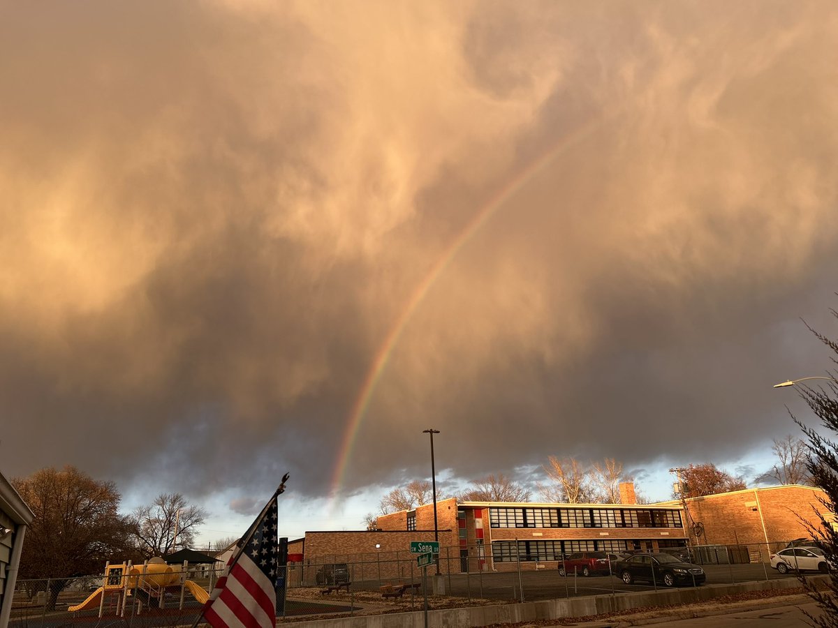 NDP_KS's tweet photo. Had a little pop up shower come through. It’s reminds me of the saying “you can’t have the rainbow without the rain“. https://t.co/RpJMPPKOvw