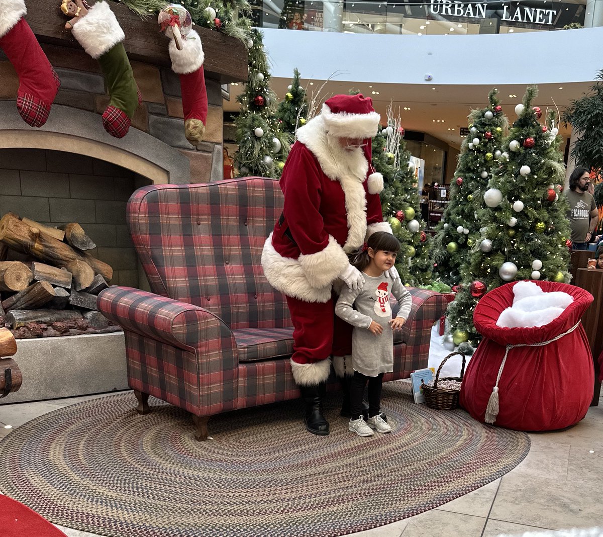 2cool4cool2's tweet photo. My Baby Lily visiting Santa tonight!  
❤️🎅🏻🎄 https://t.co/Dr3GEKaZYF