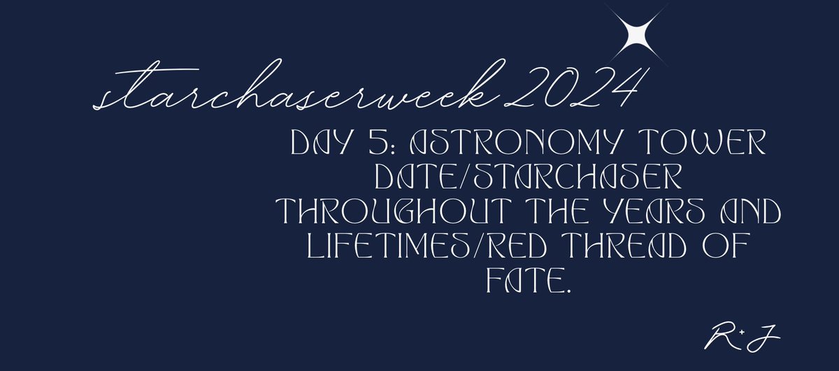 starchaserweek's tweet photo. 𖤓 Starchaser week, DAY 5: 

— astronomy tower date/starchaser throughout the years and lifetimes/red thread of fate. NSFW: love at first fuck/jealousy/on a leash. ✧ https://t.co/oiozFkbHRW