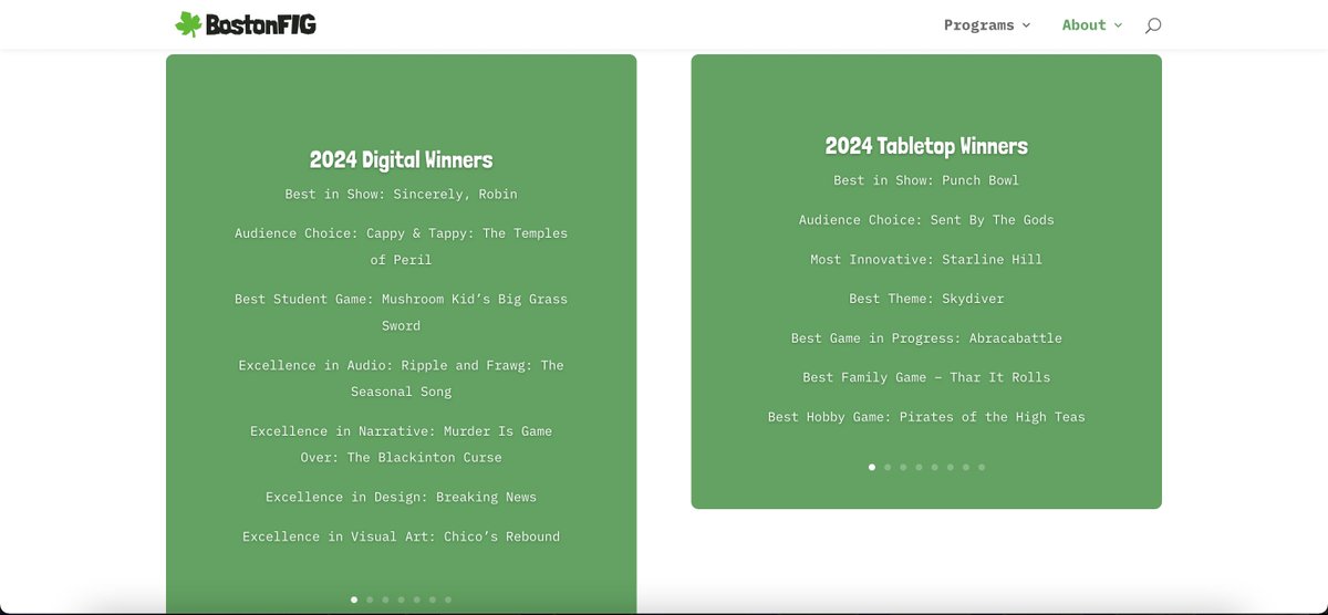 AaronKempkes's tweet image. Website official!  Wooo!  Congrats to all of the winners and thank you to everyone who played our games during @BostonFIG!