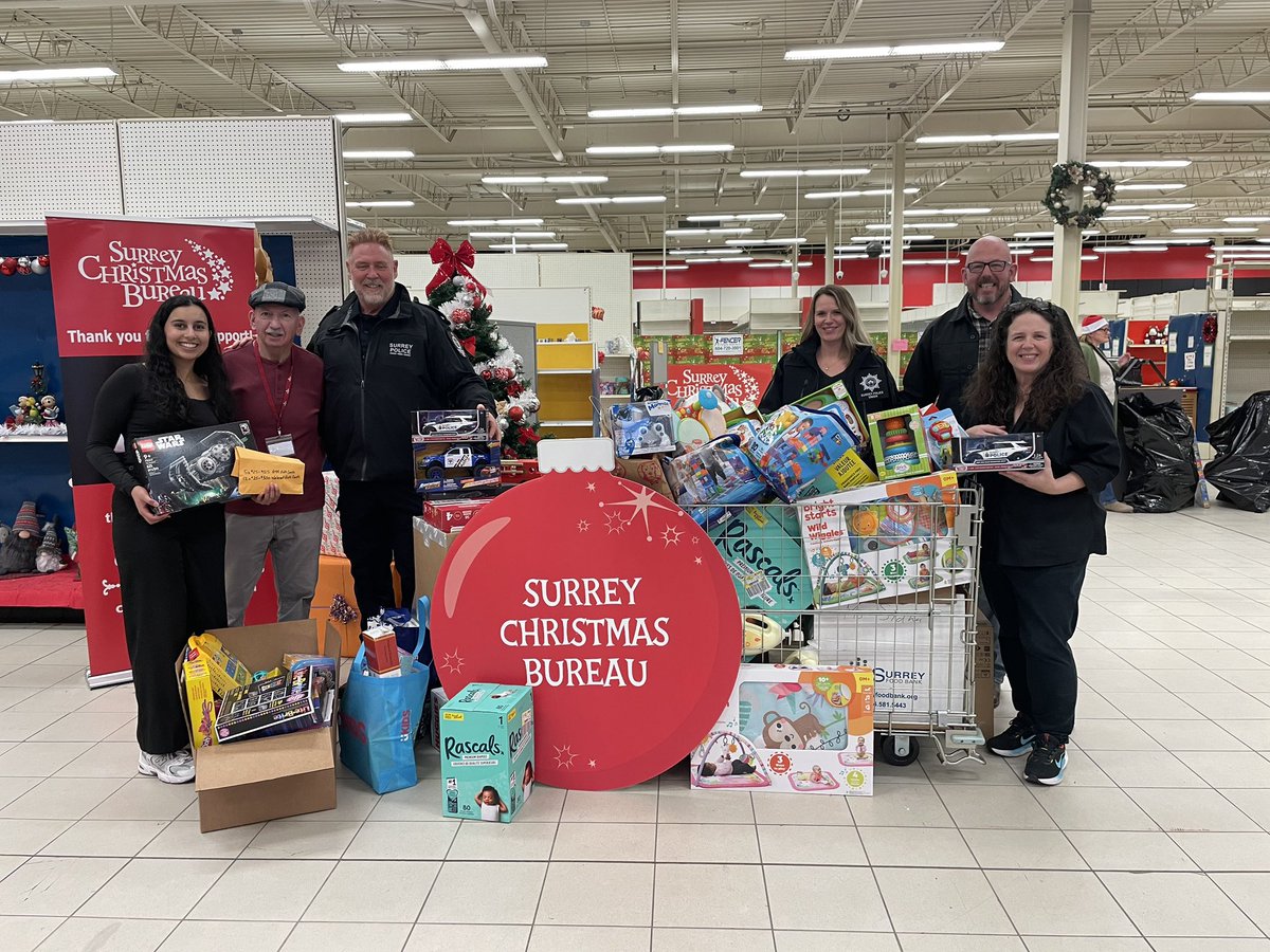 First annual <a href="/surreypolunion/">Surrey Police Union</a> Christmas Toy Drive for the <a href="/SurreyChristmas/">Christmas Bureau</a> was a great success with so many generous donations from <a href="/surreyps/">Surrey Police Service</a> sworn and civilian staff. #MerryChristmas