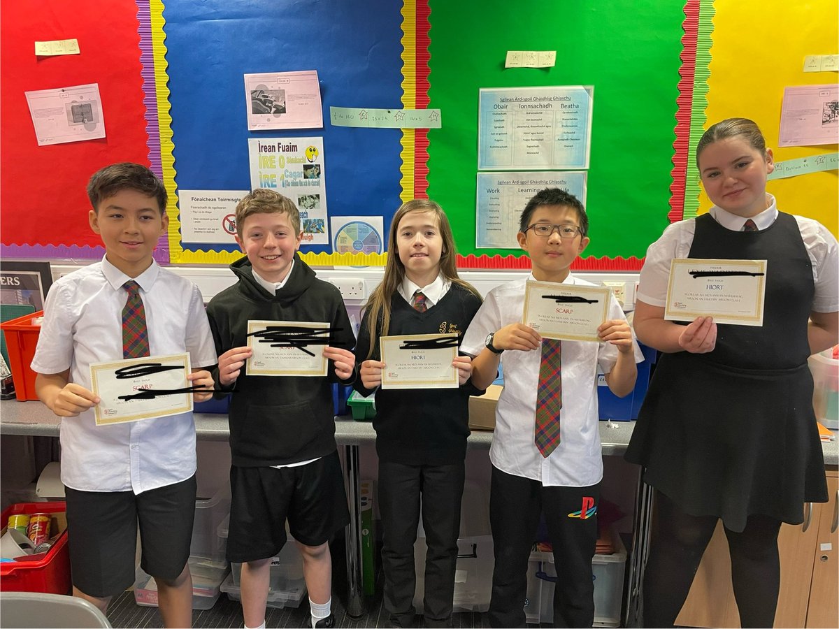 SGG Roinn Àireamhachd- Matamataig agus Saidheans (@sgg_numeracy) on Twitter photo Sgoilearan na mìos airson Clas 1. Maths pupils of the month for S1. Tha iad ag obair cho cruaidh agus dicheallach.
Abair rionnagan ⭐️ <a href="/SGGArdsgoil/">Àrd-sgoil Ghàidhlig Ghlaschu</a> Sgoilearan na mìos airson Clas 1. Maths pupils of the month for S1. Tha iad ag obair cho cruaidh agus dicheallach.
Abair rionnagan ⭐️ <a href="/SGGArdsgoil/">Àrd-sgoil Ghàidhlig Ghlaschu</a>