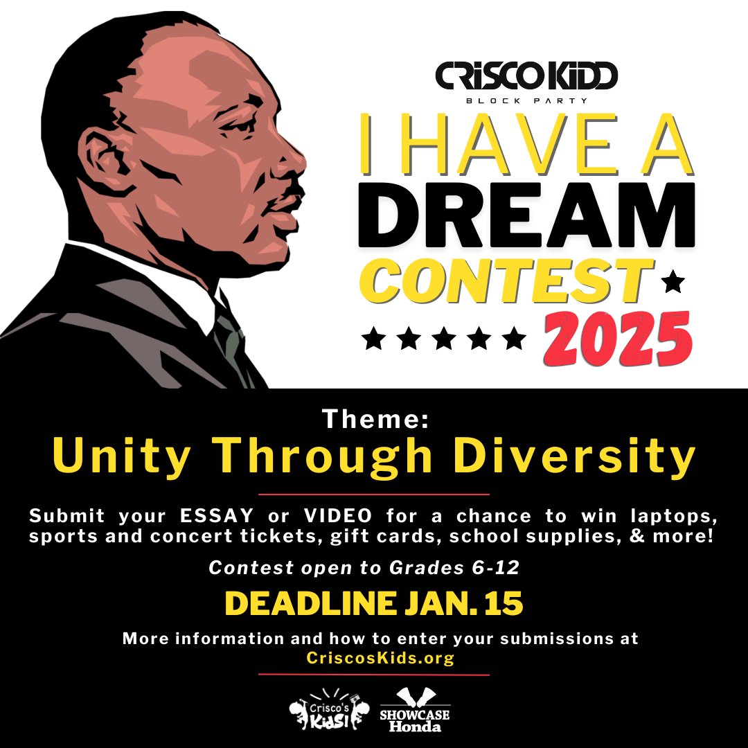 Let your kids know that starting Monday, they can enter their essay or video in our I Have a Dream Contest at criscoskids.org.
I'm so thankful we can use @criscoskids to help children year-round &amp; it's because of all of our annual sponsors &amp; community partners. THANK YOU!
