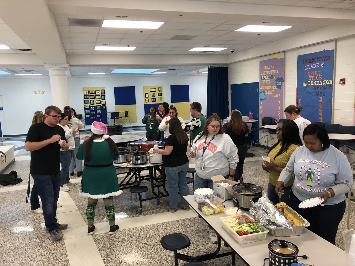 CMS Staff Chili Cook-Off Potluck!Grateful for the wonderful staff we have at Cumberland Middle! #cms_dukes #WeAreCUCPS