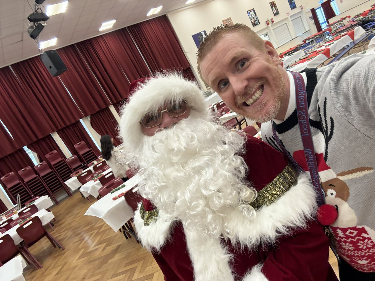 So, that sees the end of over 850 Christmas lunches served, great atmosphere with guest appearances from the Christmas tree, a couple of polar bears and a guest visit from The Big Man himself… there is only one school where this would happen…