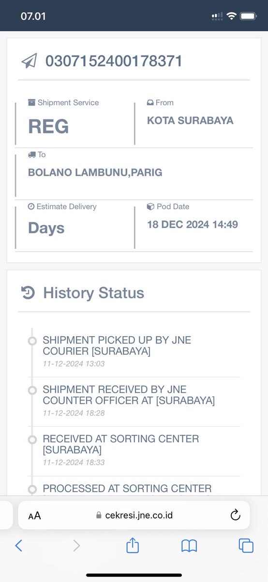 dithadibels's tweet photo. @JNECare HALO admin. ini gimana ya? paketnya tidak sampai tapi statusnya sudah diterima yang bersangkutan 🥵😮‍💨 https://t.co/VaLq9segnW