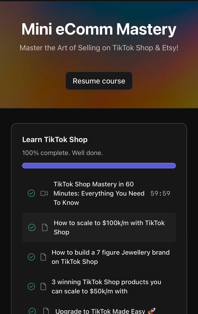 TikTok Shop &amp; Etsy are probably the best Ecom opportunity of the last 10 years

To celebrate the end of the year - I've decided to put together a FULL COURSE on TikTok Shop and Etsy for FREE

Just like this tweet, retweet + comment 'etsy' and I'll DM it to you

(must be following