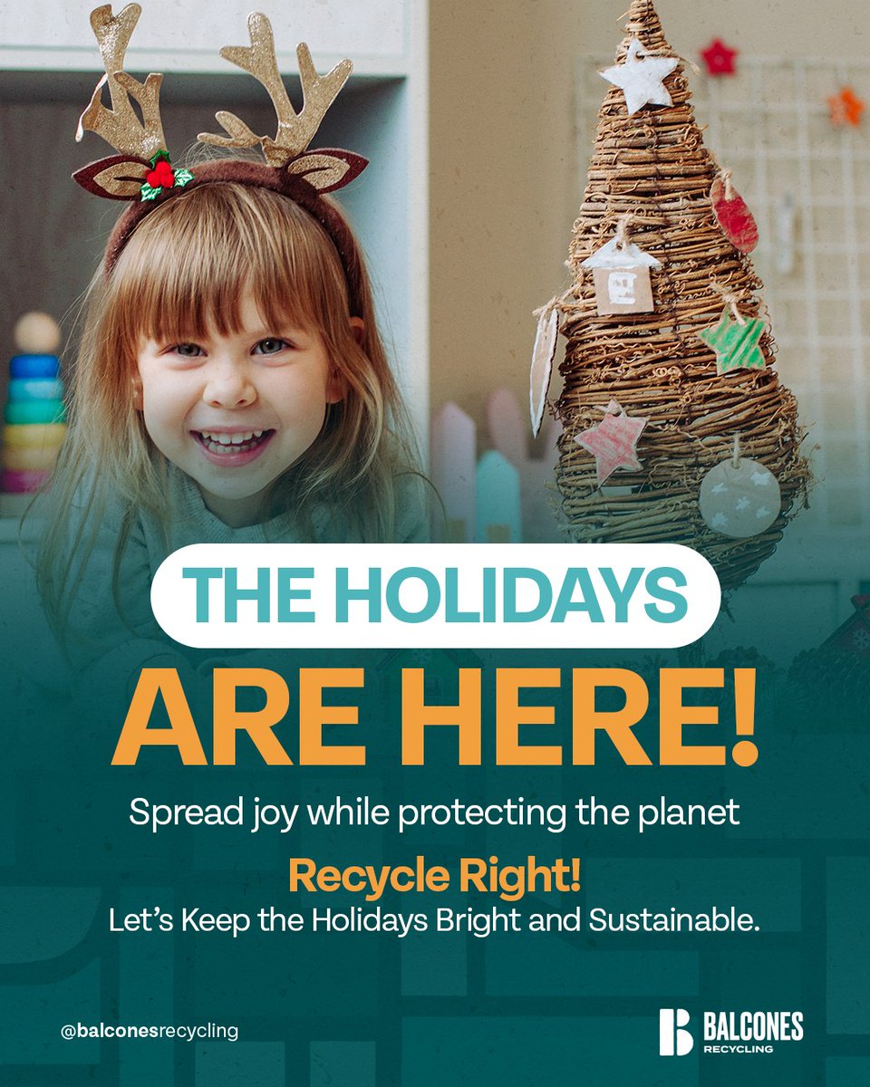 This holiday season, let’s celebrate with care for our planet. 🎄

✨ At Balcones, we believe in creating a brighter future — one recycled item at a time. As you wrap gifts and decorate your home, remember to recycle right and reduce waste.