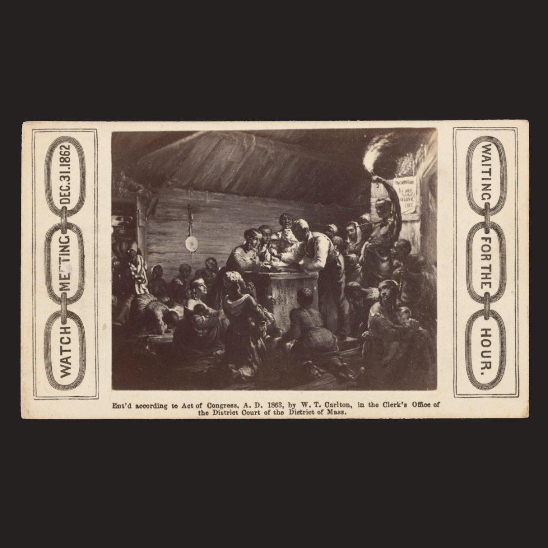 On the night of Dec. 31, 1862, enslaved &amp; free African Americans gathered, waiting for midnight, when the #Emancipation Proclamation would take effect. This night became known as #WatchNight or Freedom's Eve. #History