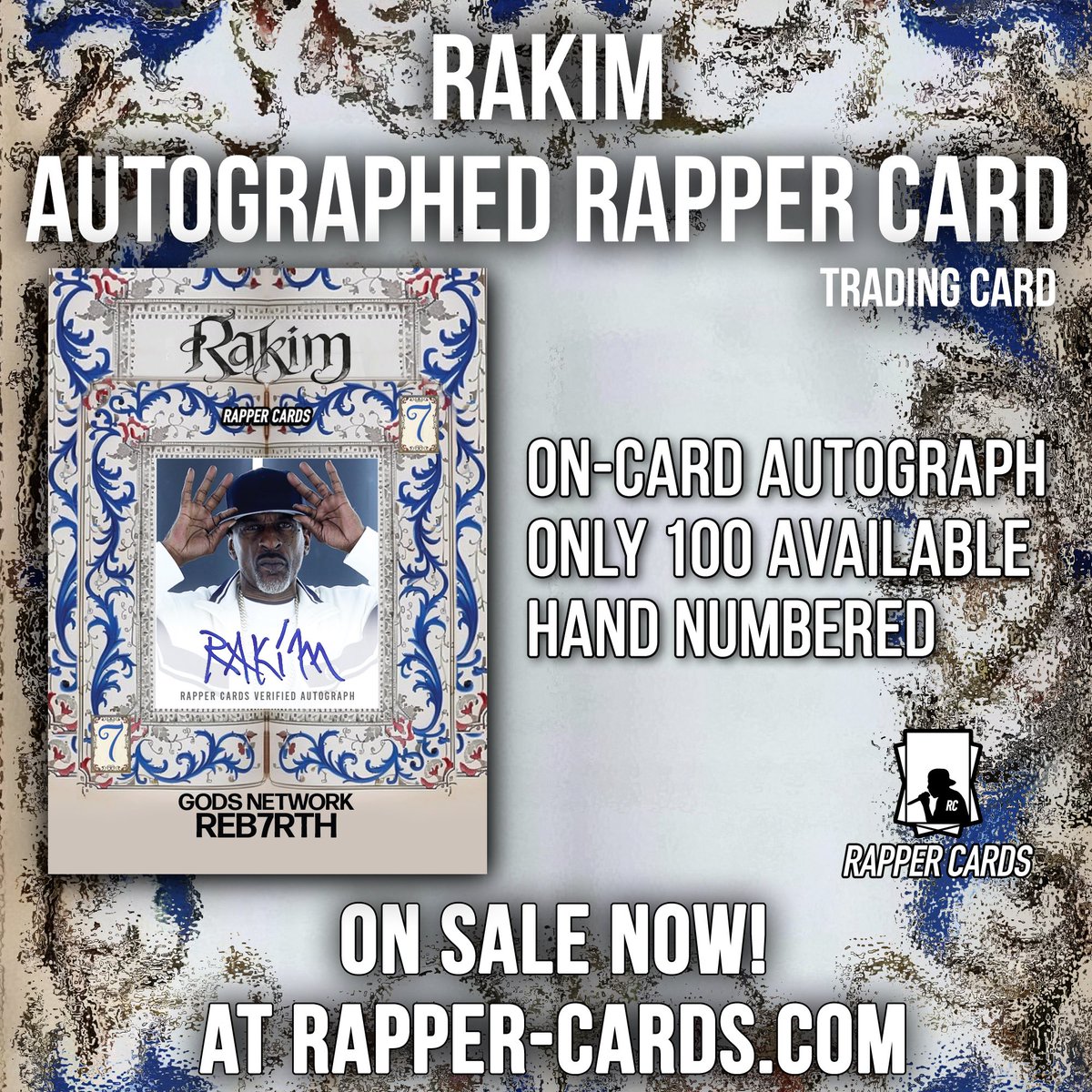 We got a feeling you should act quickly on this one. Limited to just 100 cards, with each one hand numbered and each featuring an on-card autograph of Rakim himself. It is available and shipping now at rapper-cards.myshopify.com Don’t sleep. #RapperCards #Rakim #tradingcards #hiphop