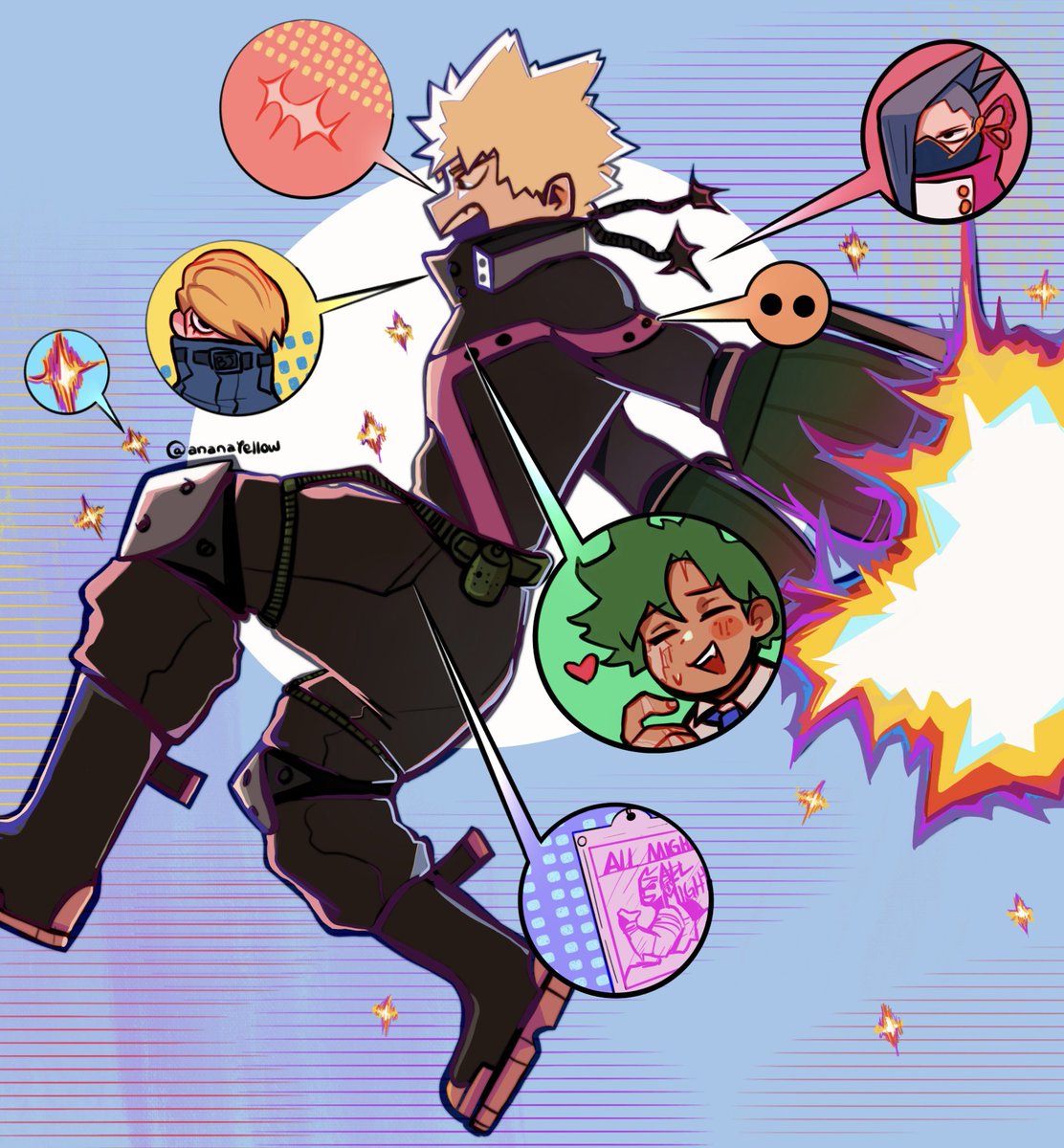ananayellow's tweet image. Bakugo anatomy 
#mha
