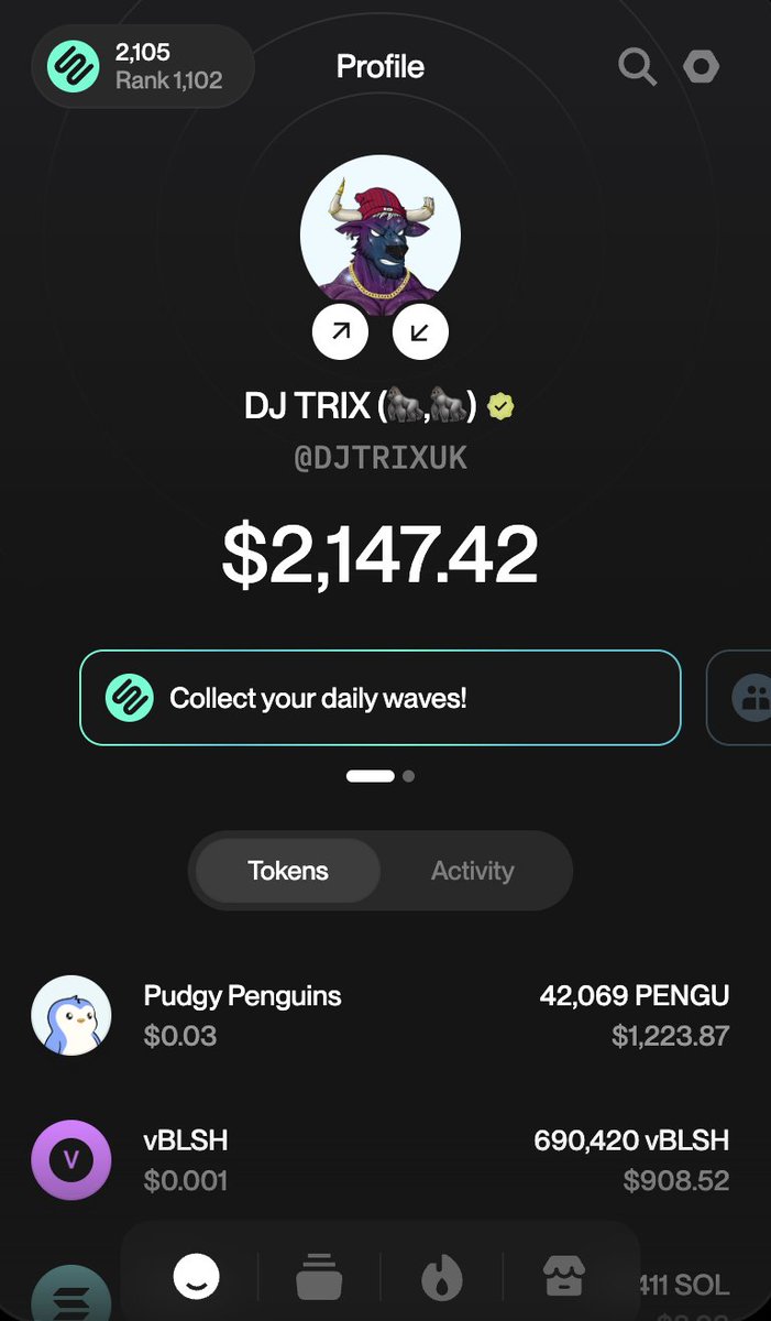 DJTRIXUK's tweet photo. Hidden Alpha 💎
Gamified wallet experience + literally free money 💸
Join here: 
https://t.co/sa1Hqly0id
Send SOL &amp; SPL tokens direct to X accounts 
Earn daily $waves rewards+ 
Extra bonus, will send an OG @Fearless_Bulls to the first 10 to sign-up &amp; post wallet in the comments https://t.co/YvIvfqUfmA