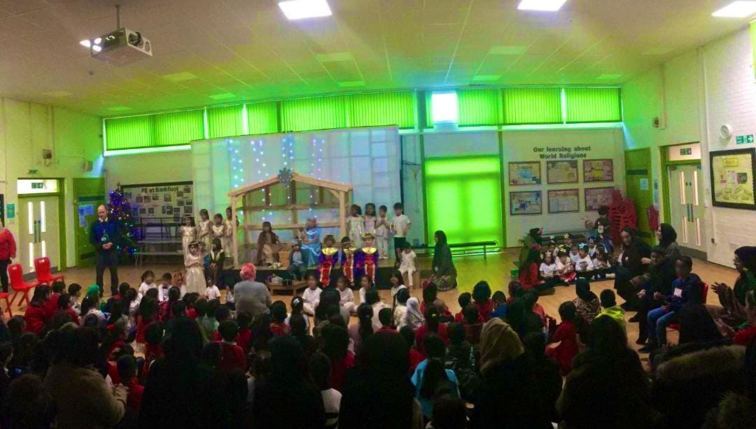 BankfootPrimary's tweet photo. ๐โจ Our Reception and Nursery children did an amazing job in their Christmas Nativity! ๐ญ๐ Such a magical celebration of the season. Well done to all the little stars! โญ๏ธ #ChristmasNativity #SchoolMagic #LittleStars #FestiveFun https://t.co/chOOMI4jHZ