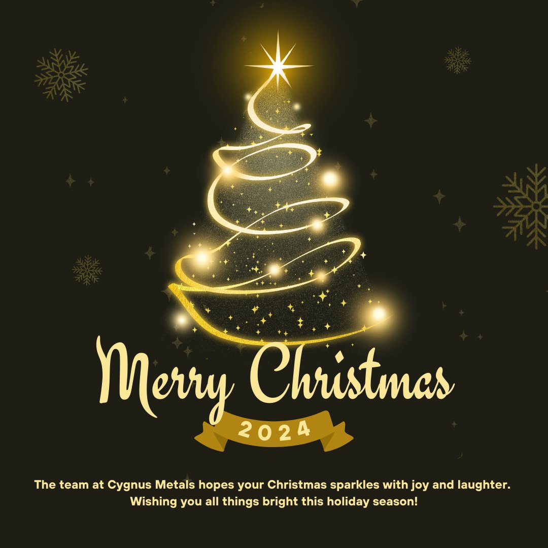 CygnusMetals1's tweet image. May this festive season bring you joy, peace, and prosperity. Merry Christmas and Happy New Year from all of us at Cygnus Metals! 🎁✨