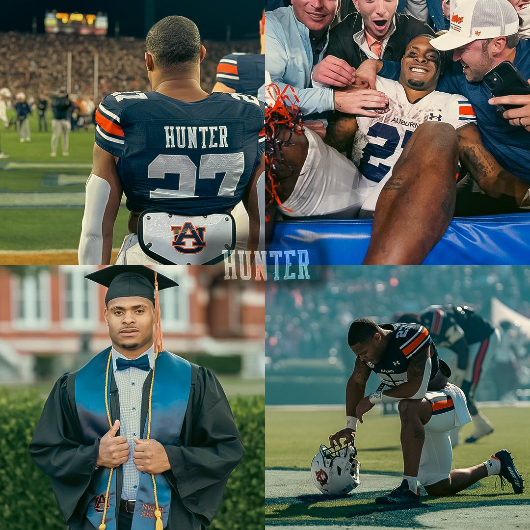 TorresOnAuburn's tweet photo. Hunter has declared for the Draft

An AUBURN MAN through &amp; through. He leaves as one of the greatest to ever carry the rock at AU &amp; with a degree in Natural Resources Management. His relentless work ethic &amp; character, on&amp;off the field, make him a steal for any team.

Thank You 27 https://t.co/VmkqQxOJeu