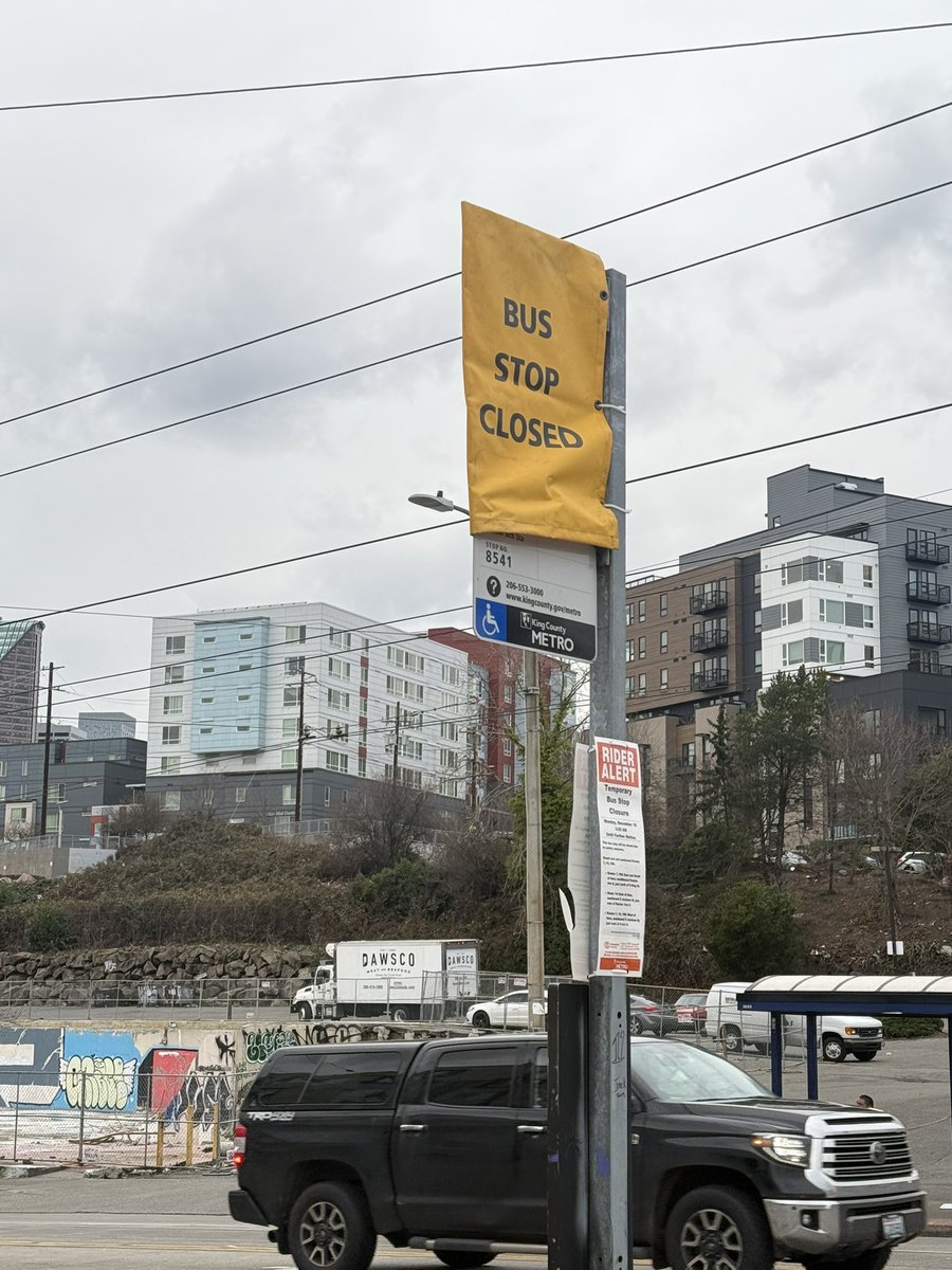 tcwambition's tweet photo. @KingCountyMetro Can we get some translated signage at the closed bus stop at 12th and Jackson please?

I had to redirect two no -English speaking elders when I walked by earlier today.  Thank you! https://t.co/eQ0ES1ikkt