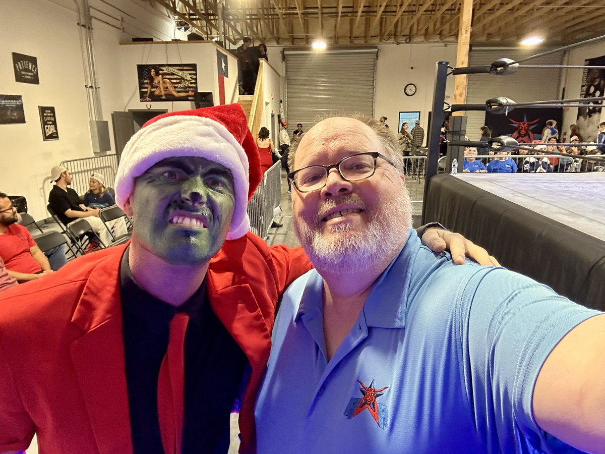 It’s #WINTERWARFARE! <a href="/NewtonNightowl/">Ryan Belfort</a> (Ryan GRINCH-fort???) and I are excited to be on the call for tonight’s <a href="/RhodesWrestling/">Rhodes Wrestling Association</a> Winter Warfare event at the RWA Bullpen. 7 great matches, including two title matches, on the card tonight! #RWA #KeepSteppin #PassionLivesHere #ATX