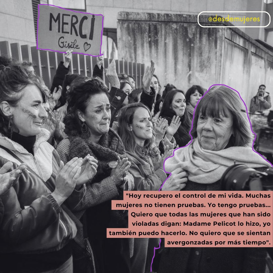 “No quiero que se sientan avergonzadas por más tiempo”. Merci #GisèlePelicot 💜🔥