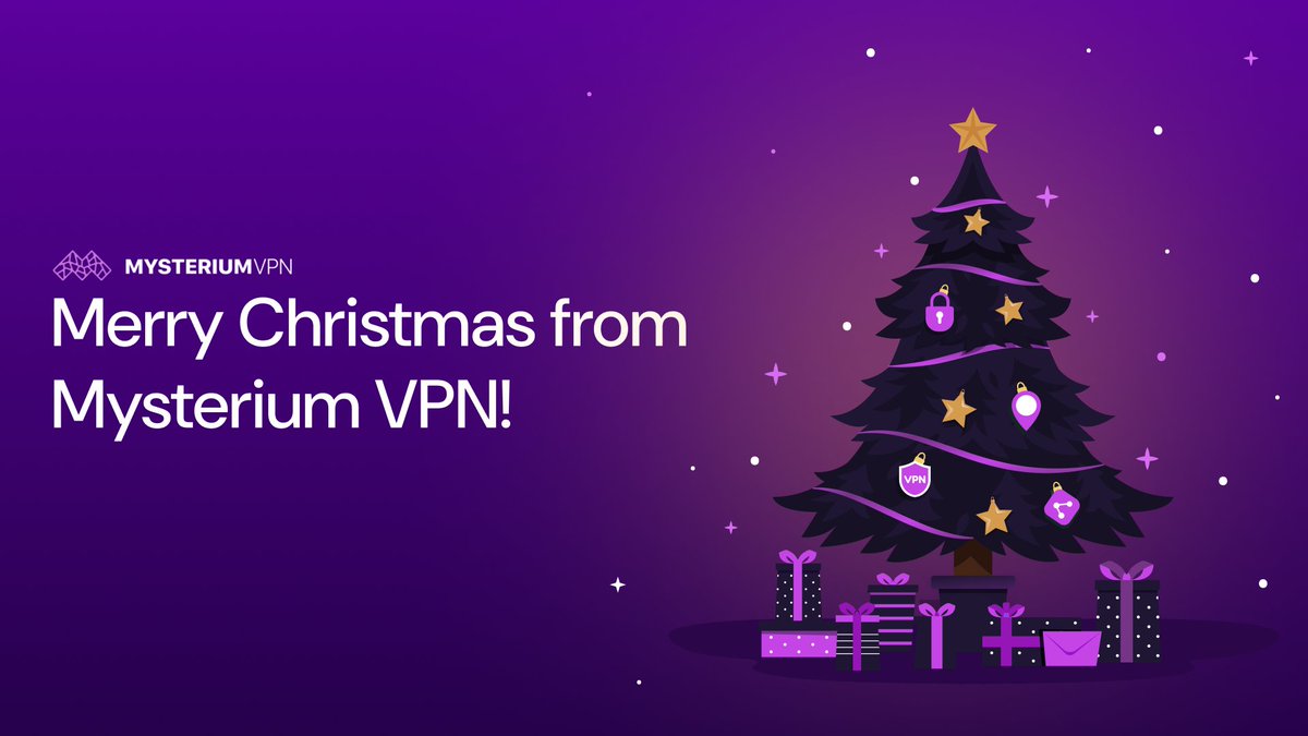 🎄🎅 Merry Christmas from the Mysterium VPN family! 🎅🎄
This holiday season, we’re grateful for the trust and support of our amazing users. 🎁✨ May your celebrations be filled with joy, love, and peace—and your online experience stay private and secure! 🌐🔒
Here’s to a magical