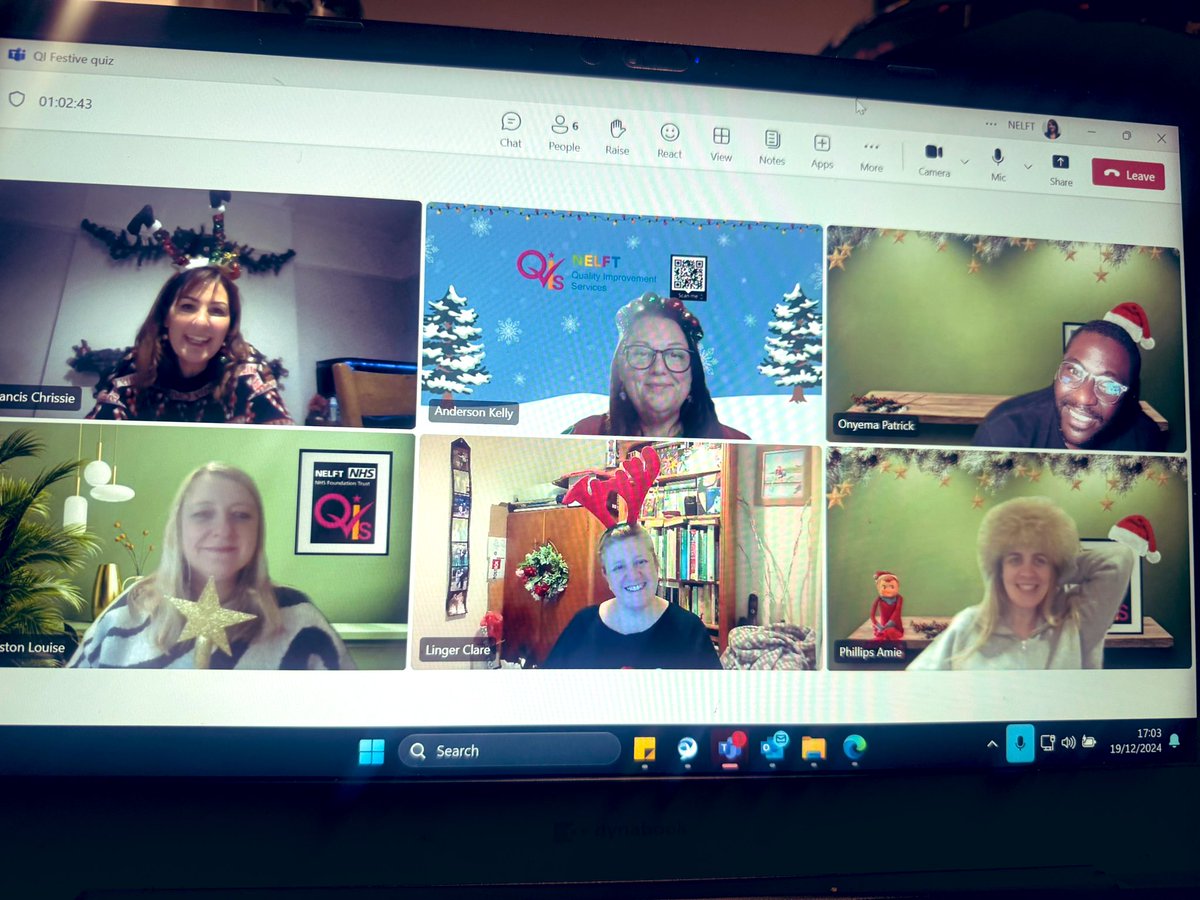 Our Annual <a href="/nelftqis/">NELFT Quality Improvement Services</a> Christmas Quiz hosted by the Queen of Quizzes <a href="/Nurse4lifeKelly/">Kelly Anderson 💙 (She, Her)</a> 🥳

Just the start to the festive season we needed! ❄️🎄🎅🧑‍🎄🎁