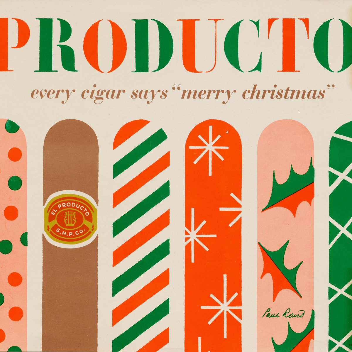 Lett_Arc's tweet photo. Paul Rand, El Producto cigar ad, 1954. https://t.co/32Q0GJm2dU