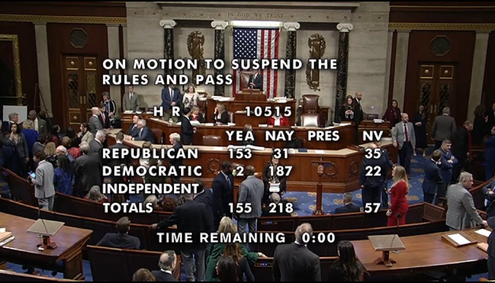 IanJaeger29's tweet image. BREAKING: The new Continuing Resolution Spending Bill has just failed in the house.