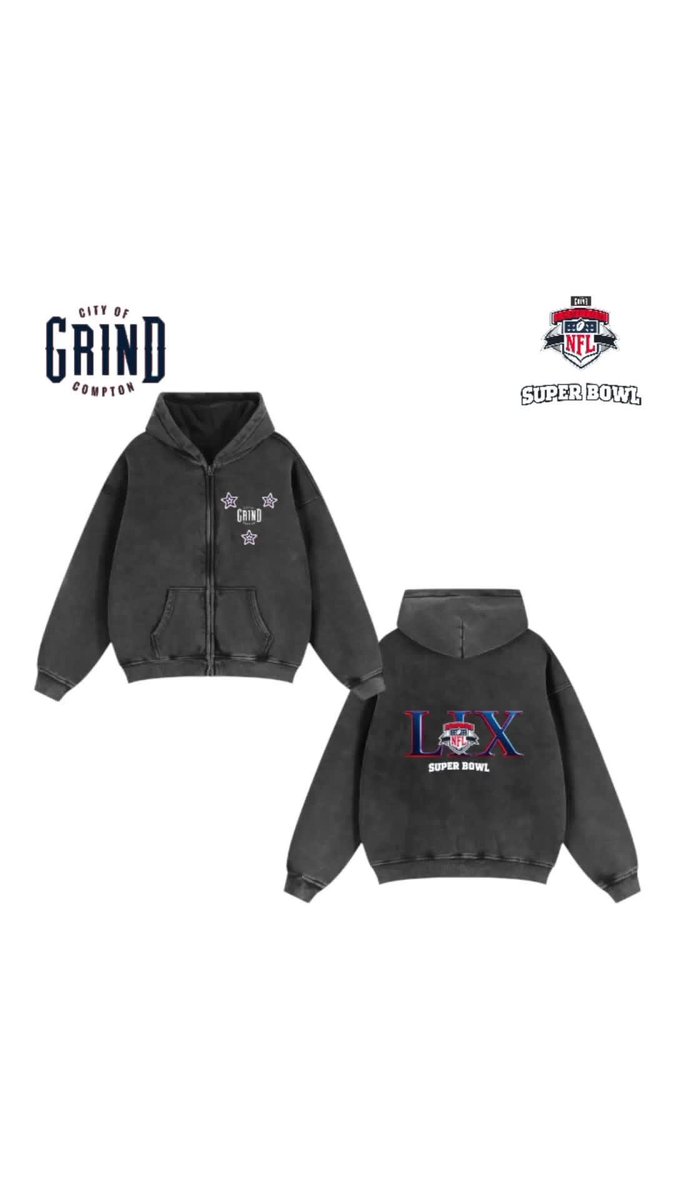 cityofgrind's tweet photo. The LIX Superbowl Collection is now live on our website!
Swipe to see more➡️
#CityOfGrind #Compton #NFL #SuperBowl
https://t.co/gWXOpbB2kq https://t.co/do3UsIs2Tx