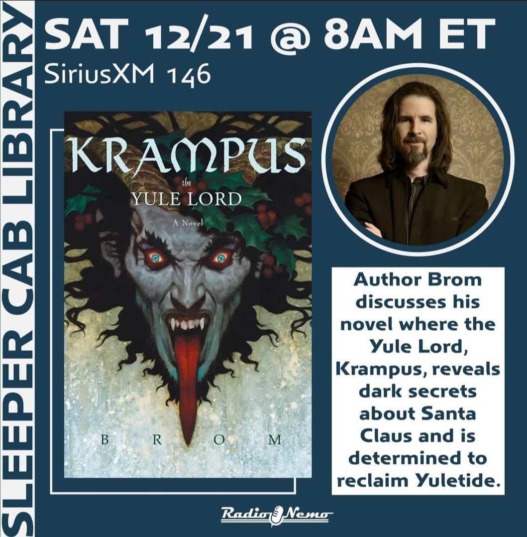 Very excited to be continuing our spooky #Christmas theme this weekend. #Brom will be joining us to talk #Krampus!